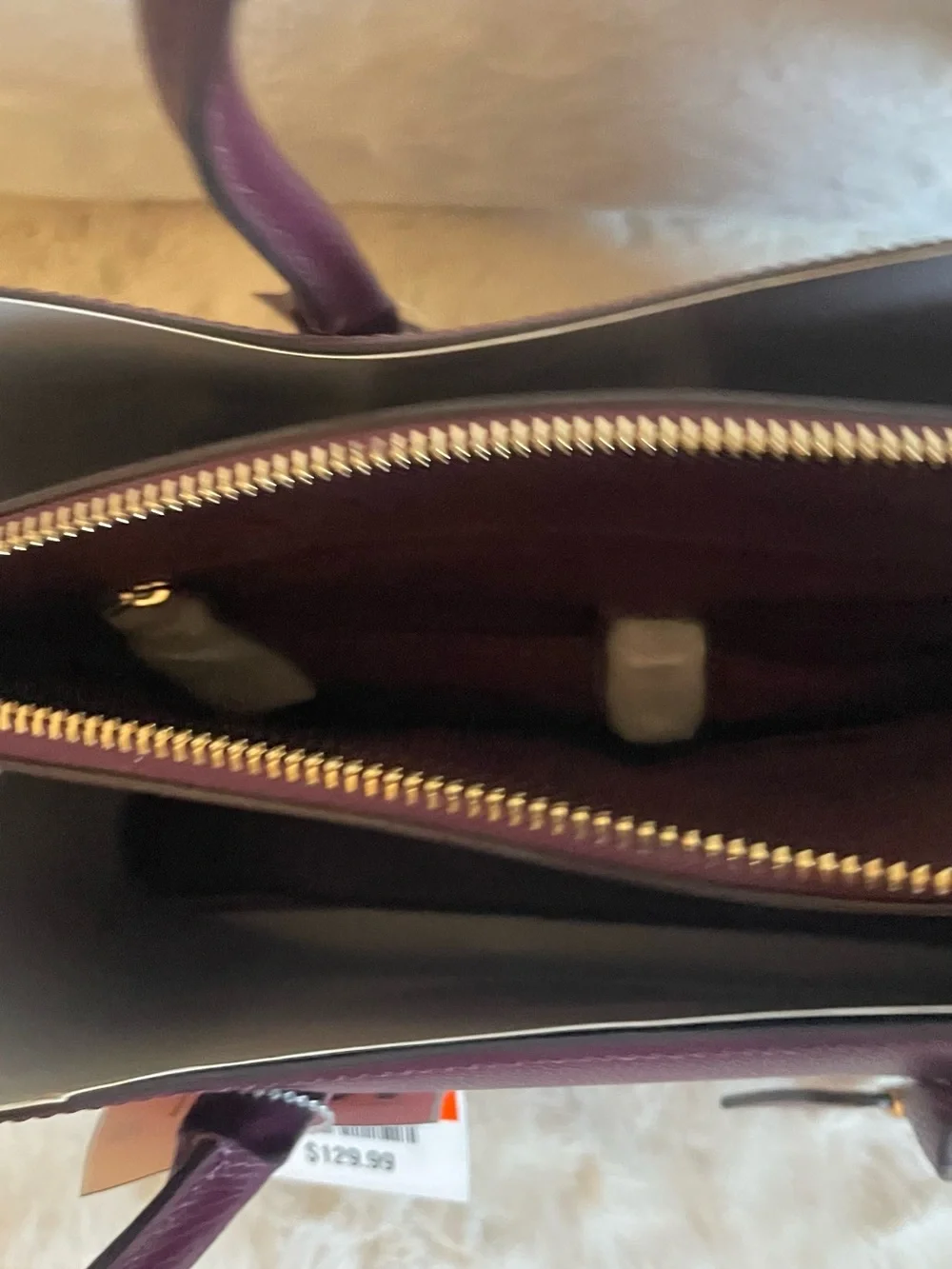 NWTkate spade plum leather Satchel Tote